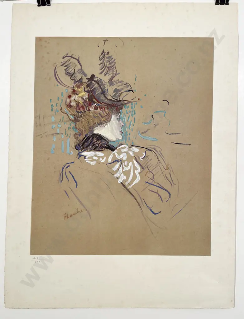 After Toulouse Lautrec - Profil De Femme (unframed) Image 1++
