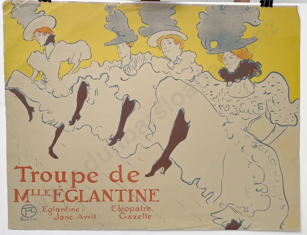 After Toulouse Lautrec - Troupe De Mlle Eglantine (unframed) Image 1++