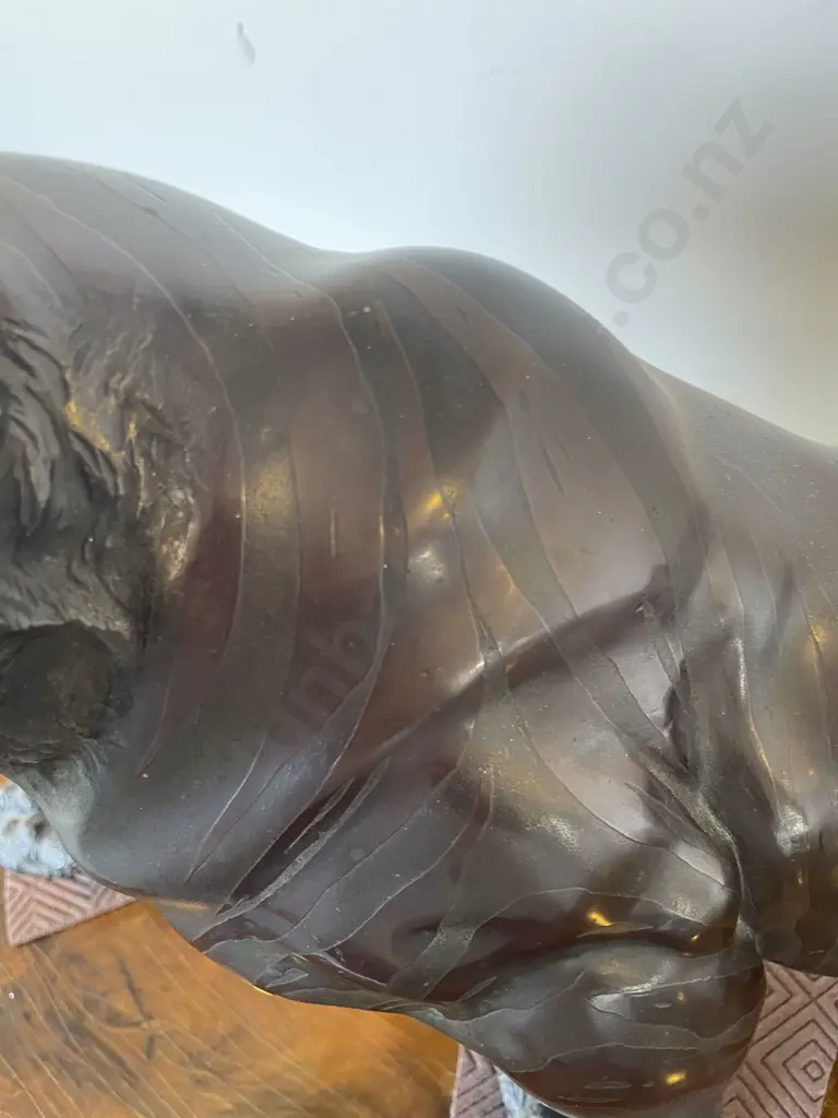 Large Late C19th Japanese Bronze Tiger Image 1++