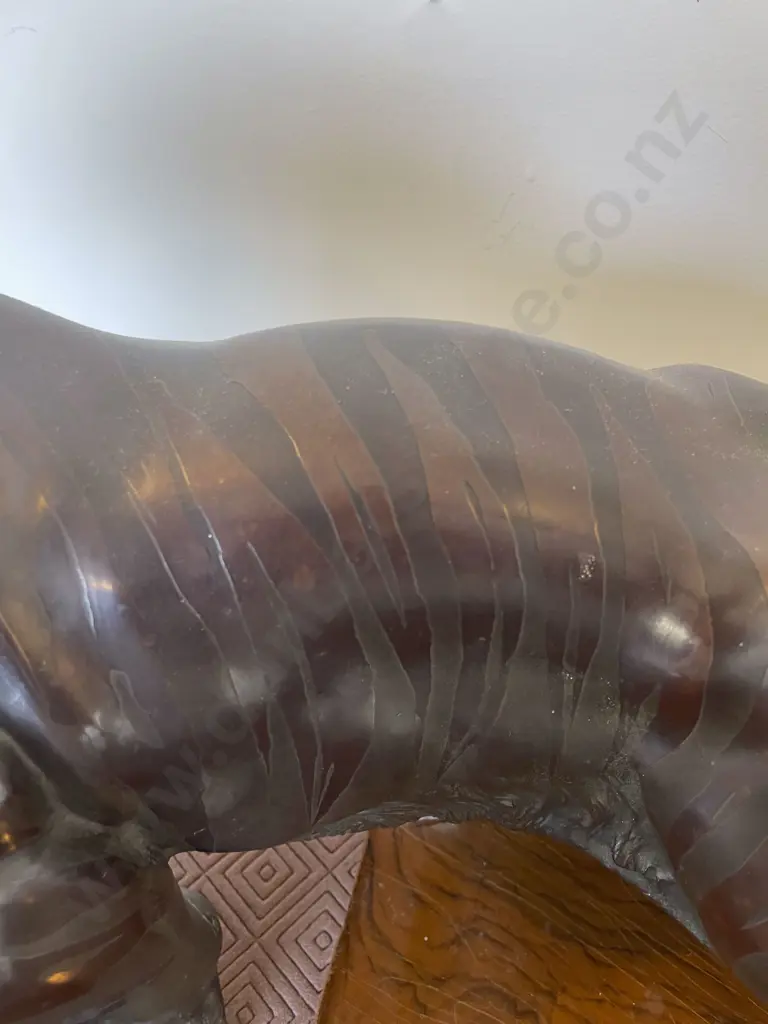 Large Late C19th Japanese Bronze Tiger Image 1++