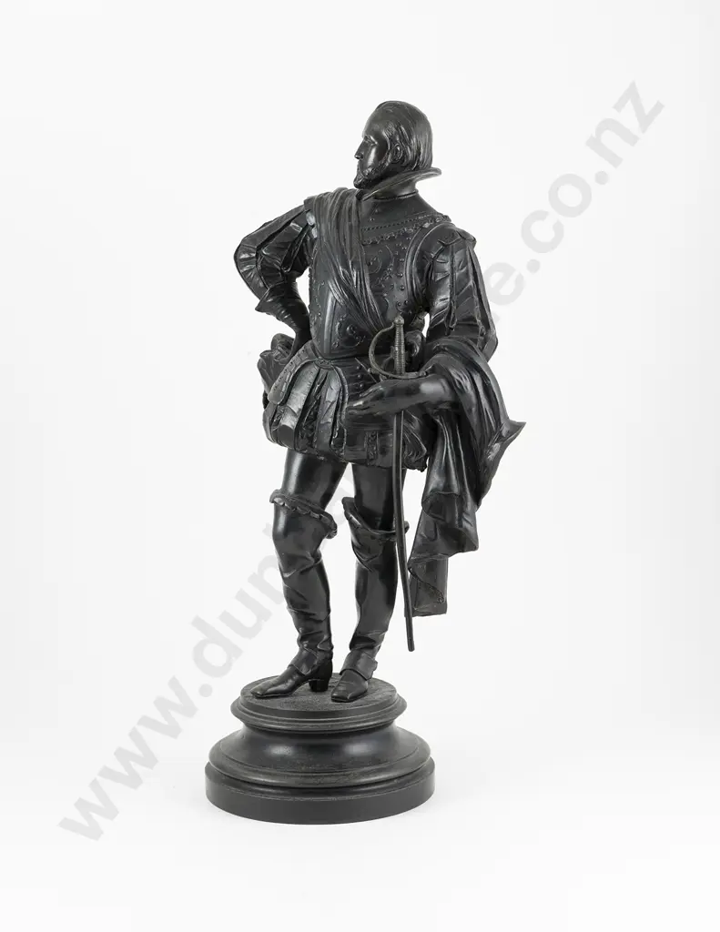Antique Bronze Figure Of Sir Walter Raleigh Image 1++
