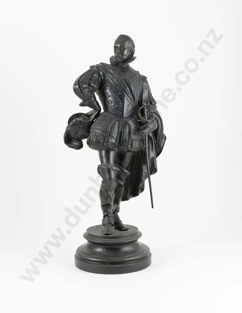Antique Bronze Figure Of Sir Walter Raleigh Image 1++