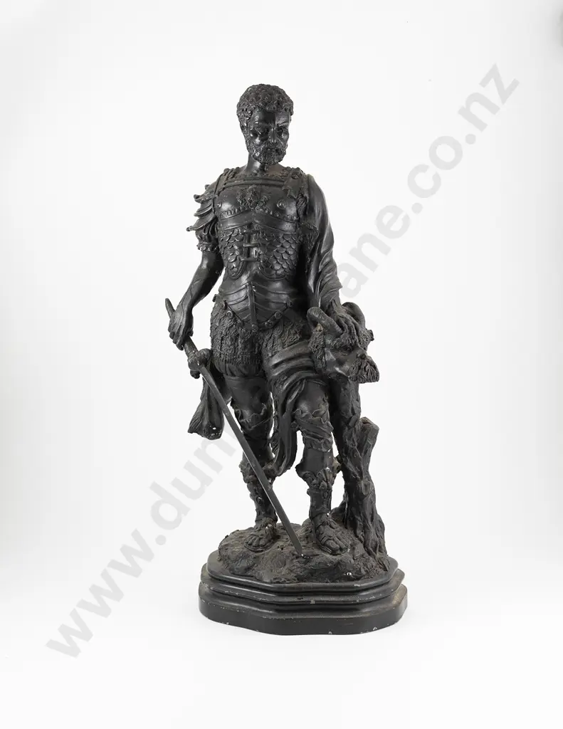 Antique Bronze Of A Classical Soldier Image 1++