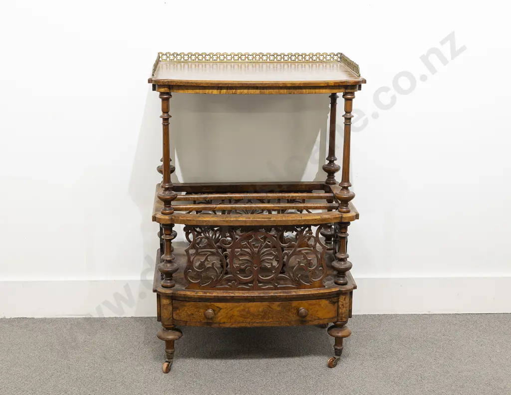 Vict Walnut Canterbury What-Not Image 1++