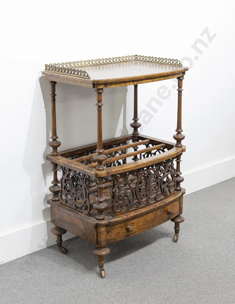 Vict Walnut Canterbury What-Not Image 1++