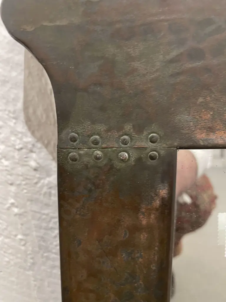 Arts & Crafts Copper Mirror Probably For Liberty & Co Image 1++