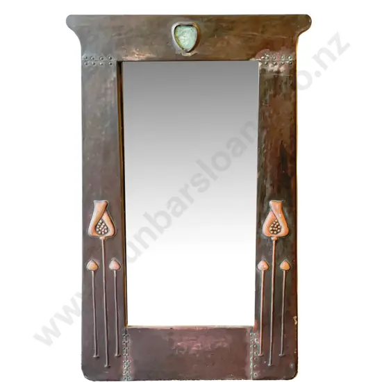 Arts & Crafts Copper Mirror Probably For Liberty & Co