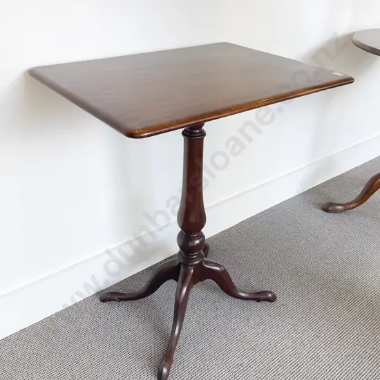 Geo III Mahogany Oblong Snap Top Wine Table