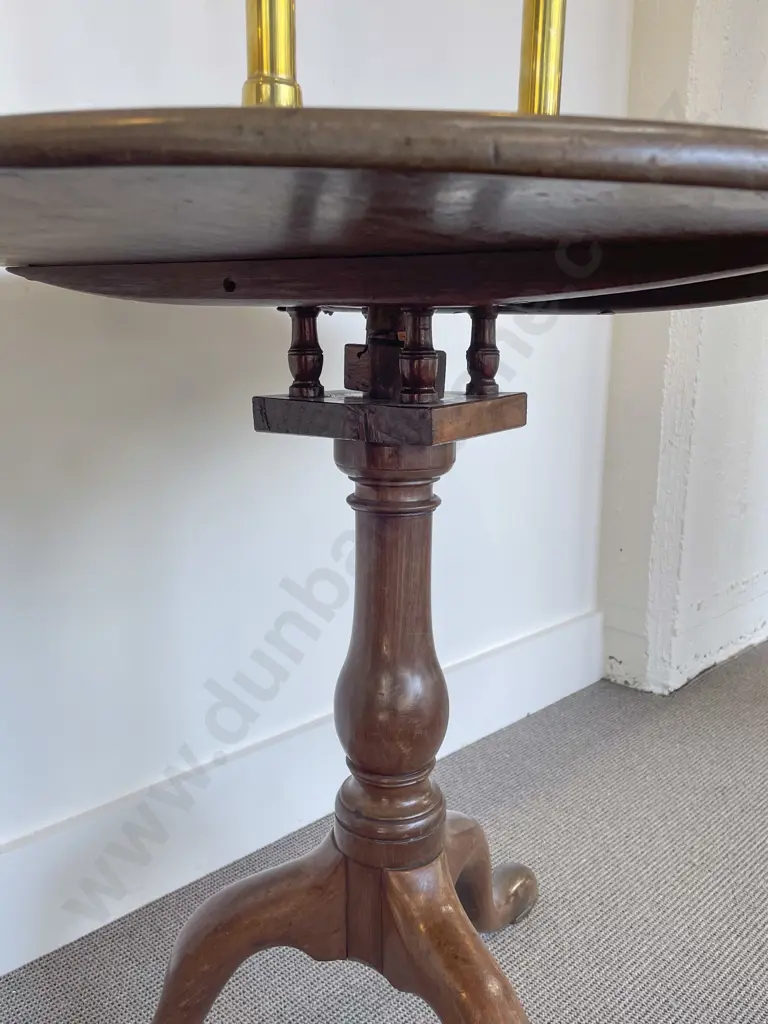 Geo III Mahogany Circular Snap Top Wine Table Image 1++