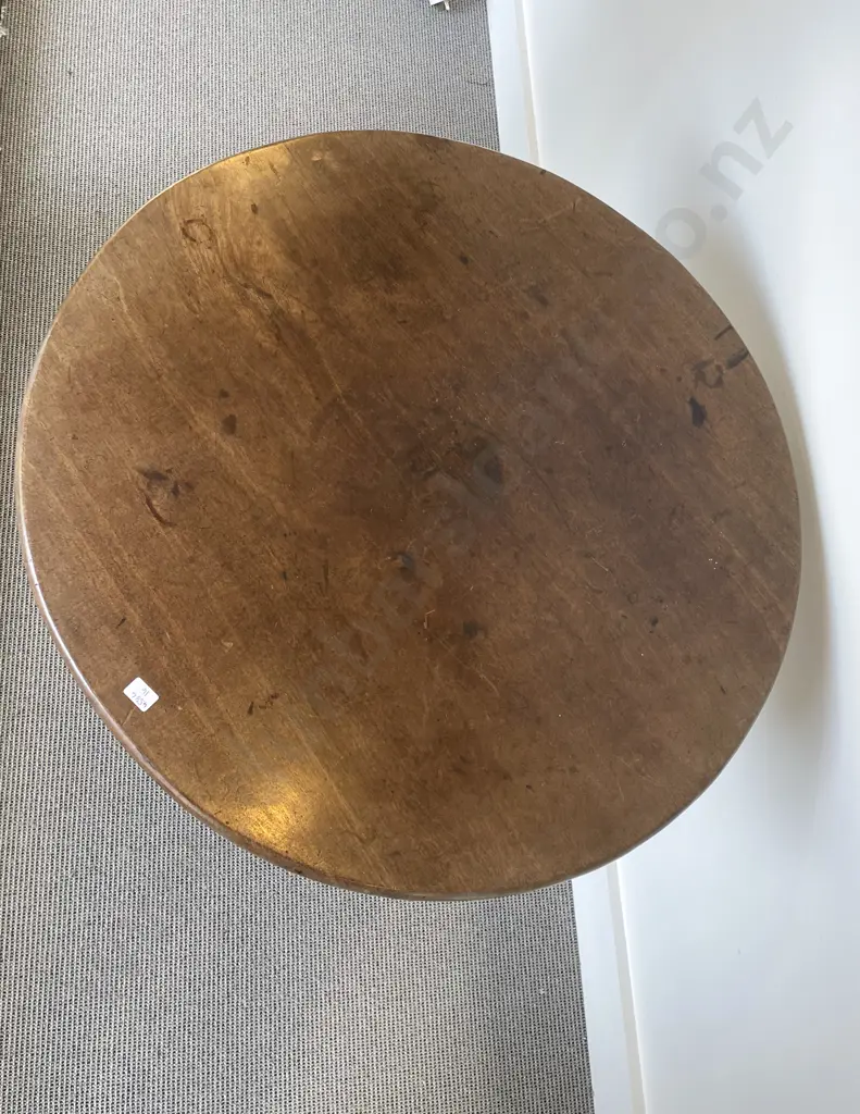 Geo III Mahogany Circular Snap Top Wine Table Image 1++