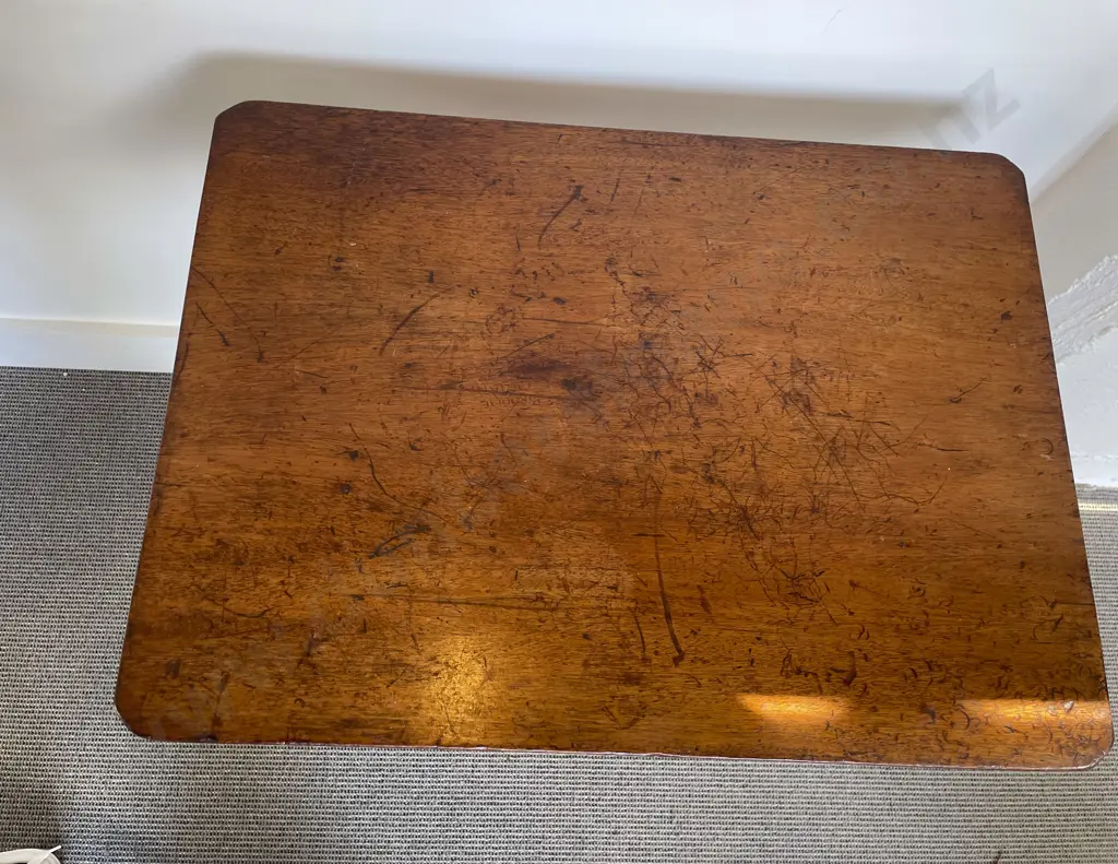 Geo III Mahogany Oblong Snap Top Wine Table Image 1++