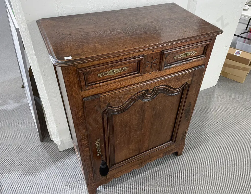 Small C19th French Oak Side Cabinet Image 1++
