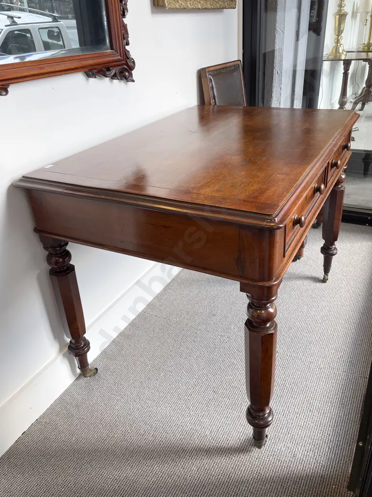 Good Quality Wm IV Mahogany Writing Table Image 1++