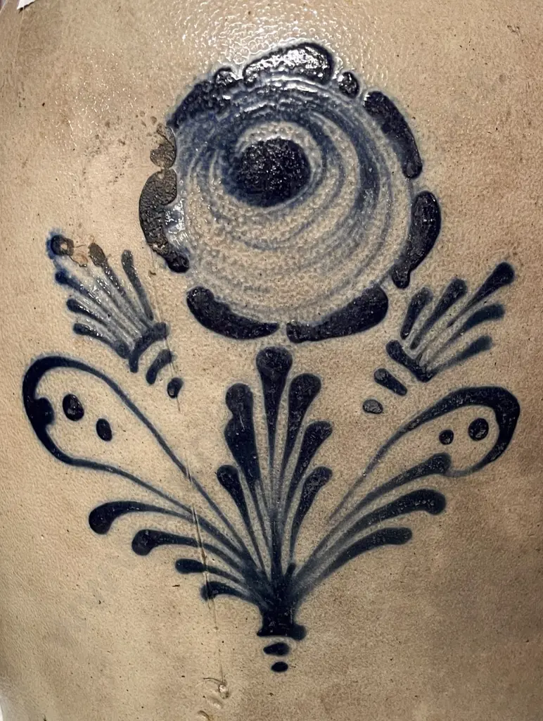 An Attractive C19th American Salt Glazed Pottery Flagon Lamp Image 1++
