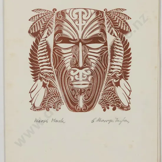 E Mervyn Taylor (1906 - 1964) - Māori Mask (1955)
