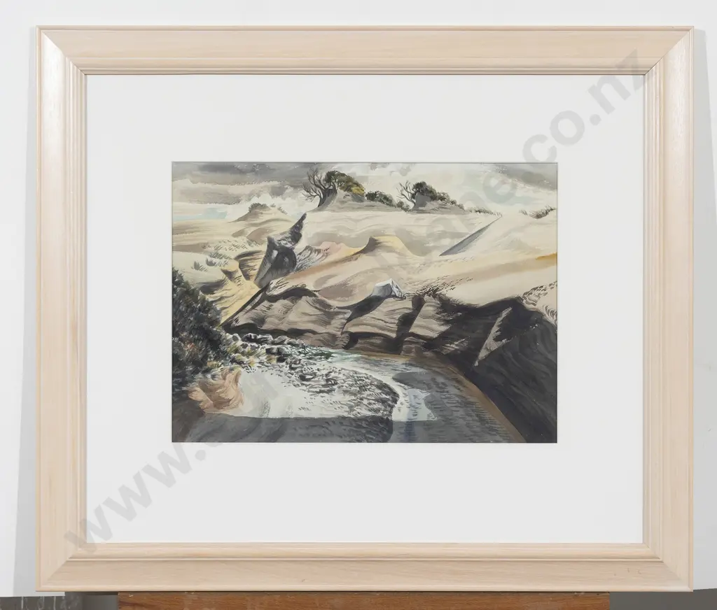 E Mervyn Taylor (1906 - 1964) - Rangipo Desert Waikato Stream Image 1++
