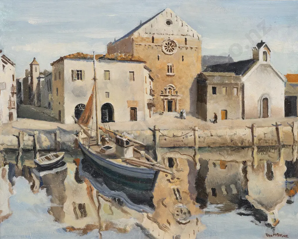 Peter McIntyre (1910 - 1995) - Greek Village Image 1++