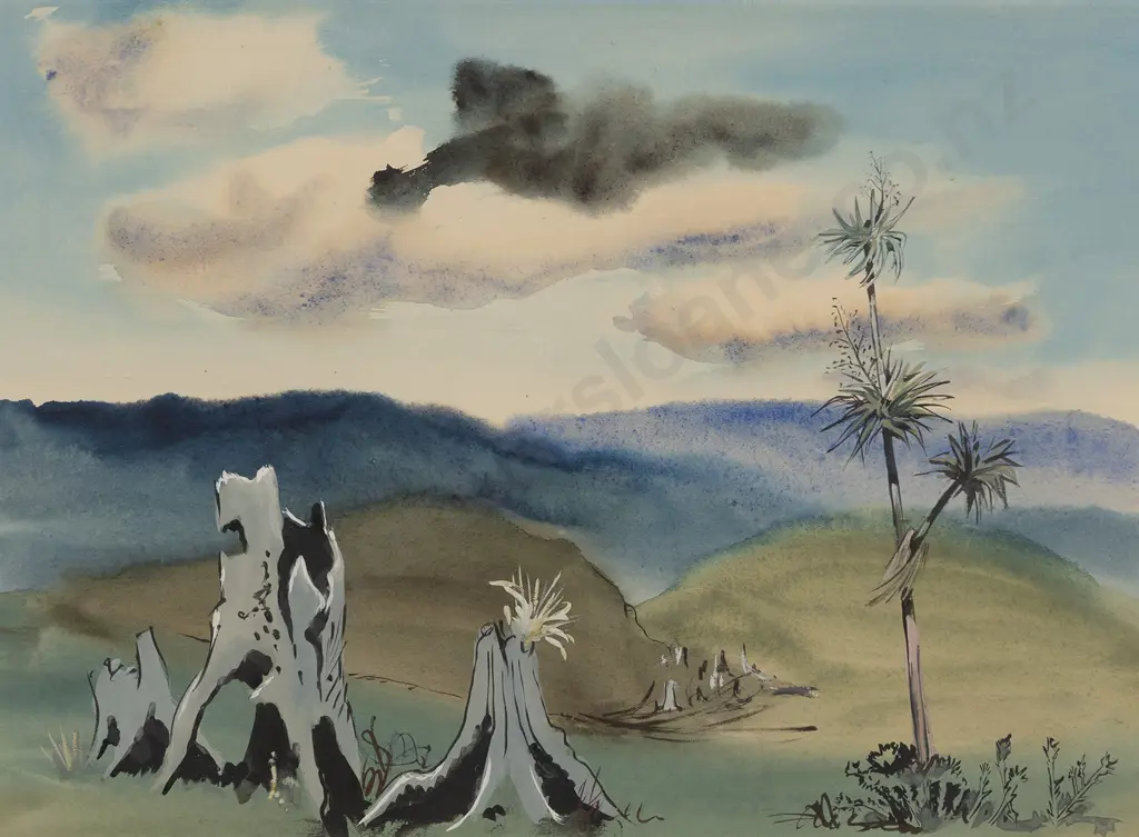 Denis Knight Turner (1924 - 2011) - King Country Landscape Image 1++