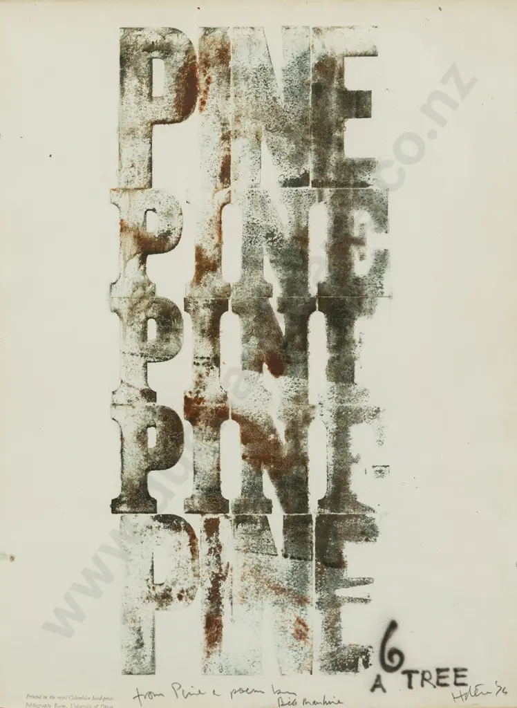 Ralph Hotere (1931 - 2013) - Pine Tree 6 Image 1++