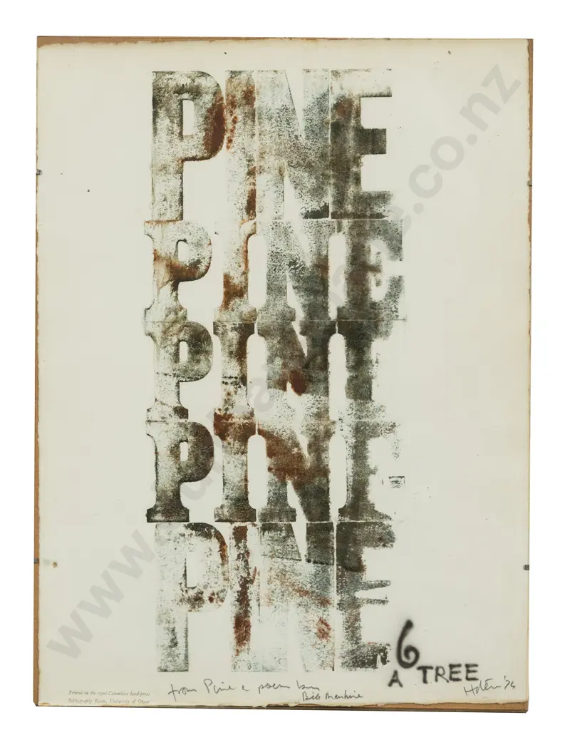 Ralph Hotere (1931 - 2013) - Pine Tree 6 Image 1++