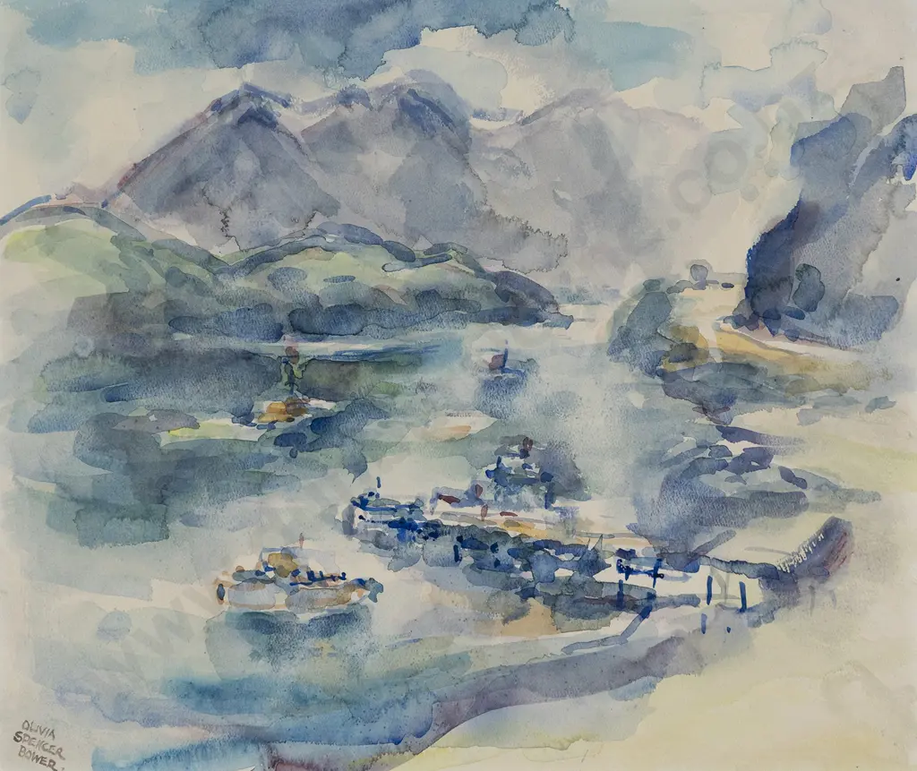 Olivia Spencer Bower (1905 - 1982) - Southern Lake Image 1++