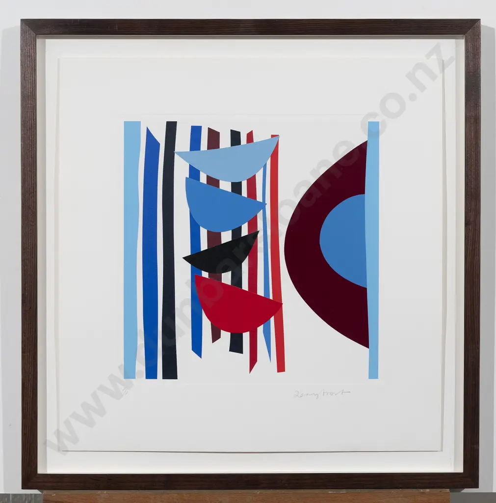Sir Terry Frost (British 1915 - 2003) - Blue Red Black Vertical Rhythm Image 1++