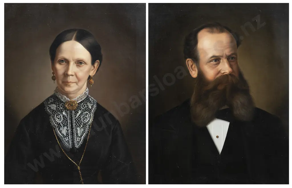 Gottfried Lindauer (1839 - 1926) - Joseph & Sarah King Image 1++