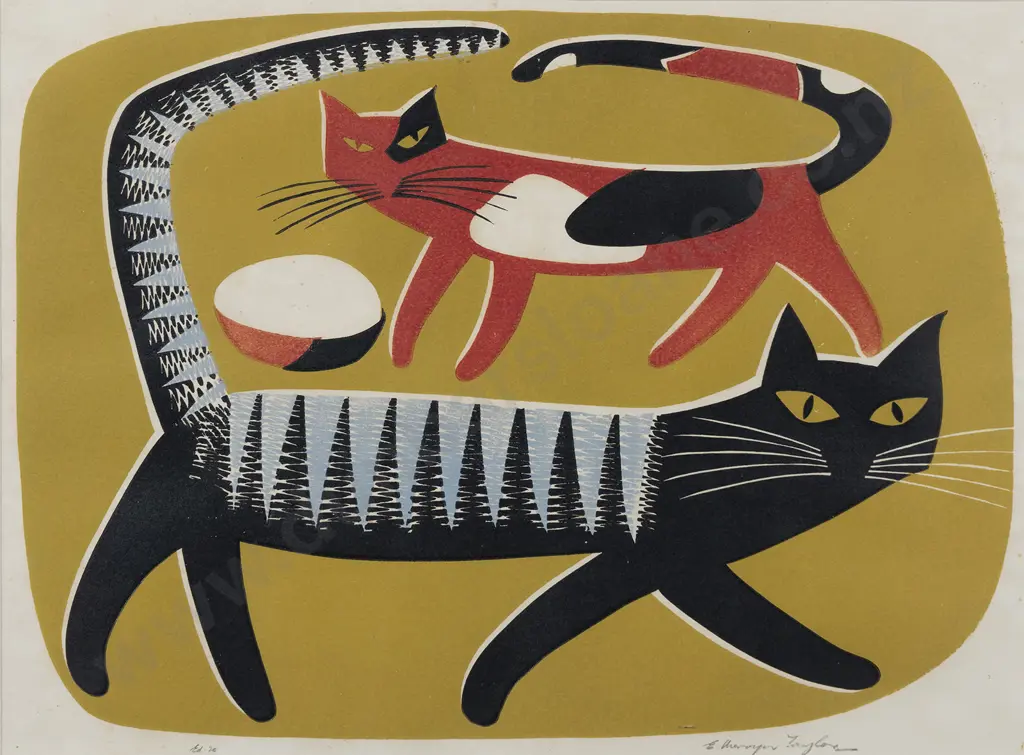 E Mervyn Taylor (1906 - 1964) - Cats Image 1++