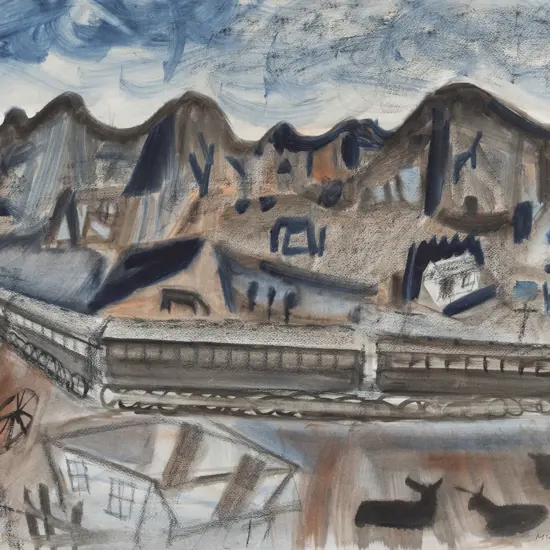 Juliet Peter (1915 - 2009) - Night Train On The Main Trunk (unframed)