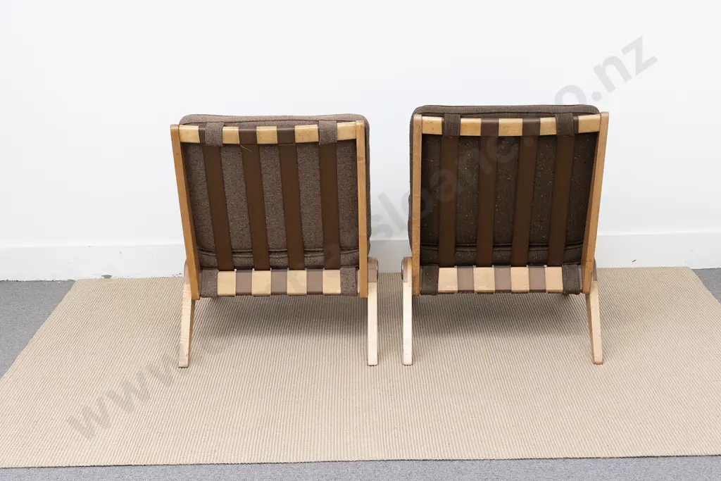 Two Pierre Jeanneret Scissor Chairs Image 1++