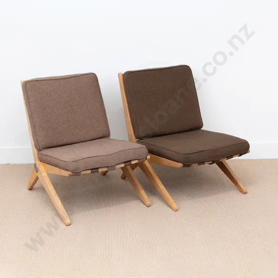 Two Pierre Jeanneret Scissor Chairs