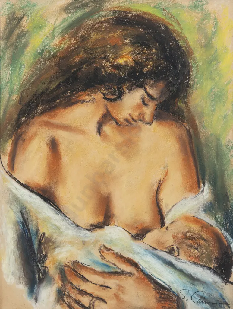 Sam Cairncross (1913 - 1976) - Mother & Child Image 1++