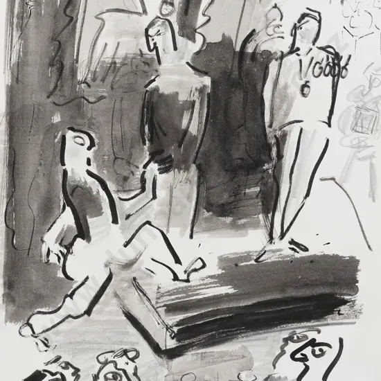Piera McArthur (b.1929) - New Minister Mounts The Podium (unframed)