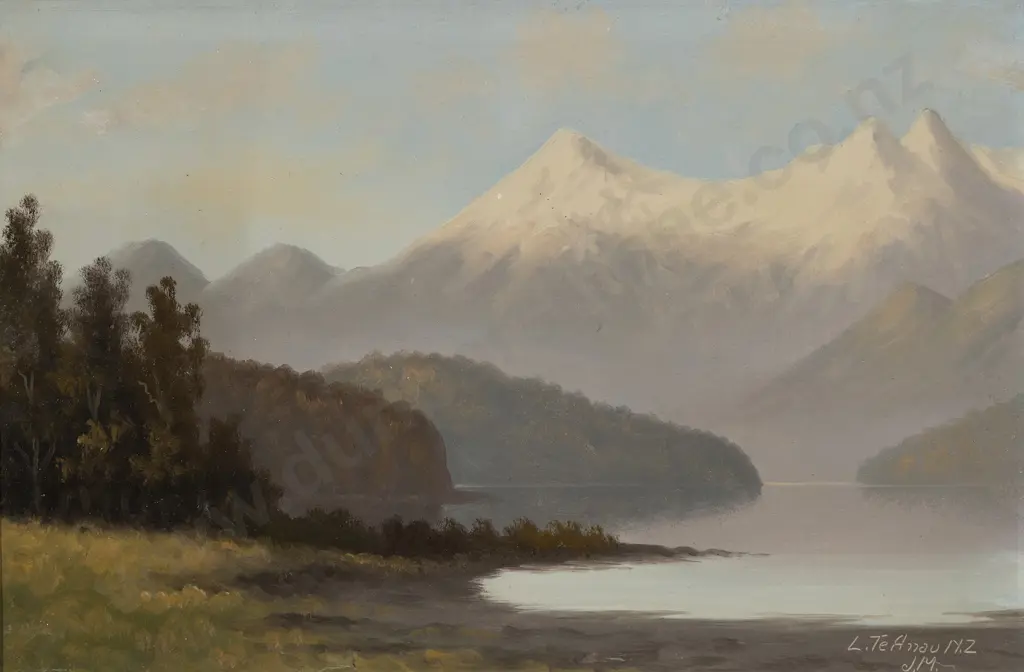 J R Mayclair (1881 - 1956) - Lake Te Anau Image 1++