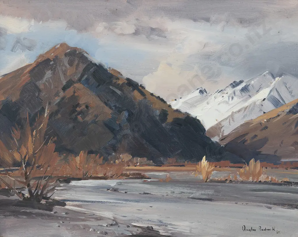 Douglas Badcock (1922 - 2009) - Māori Leap & Rees Valley Image 1++