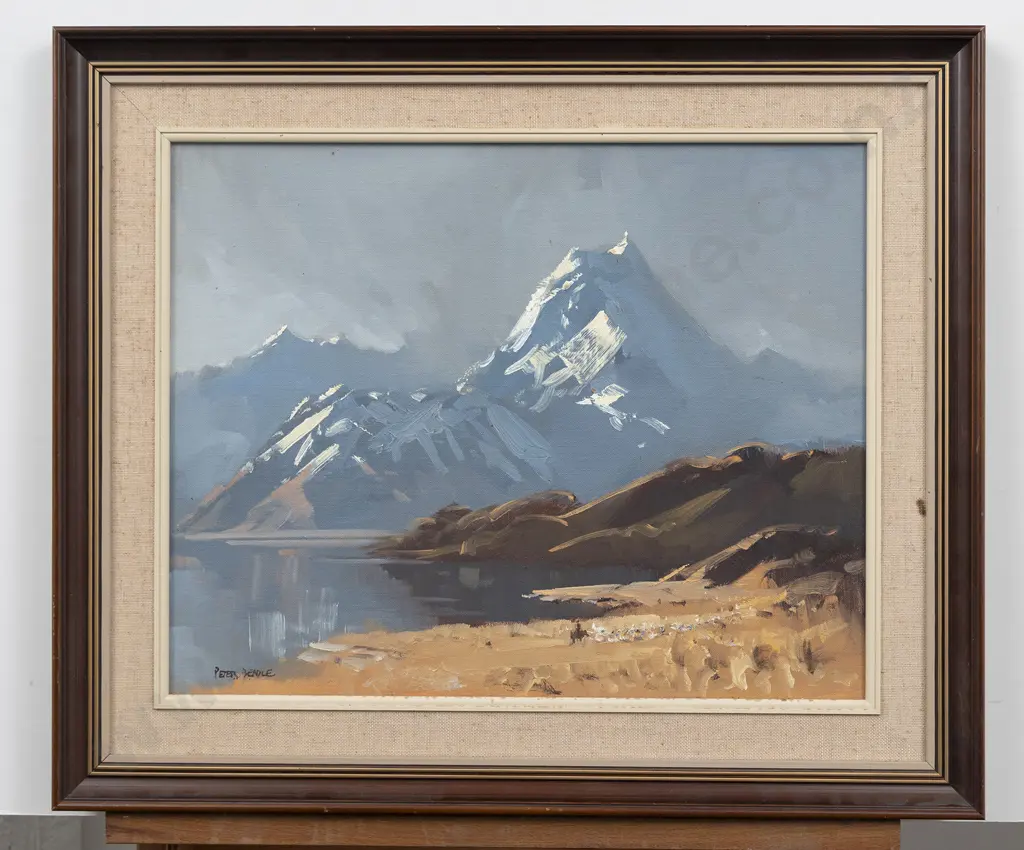 Peter Beadle (1933 - 2021) - Mt Cook & Lake Pukaki After Rain Image 1++