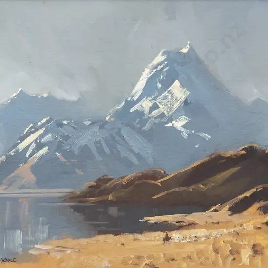 Peter Beadle (1933 - 2021) - Mt Cook & Lake Pukaki After Rain