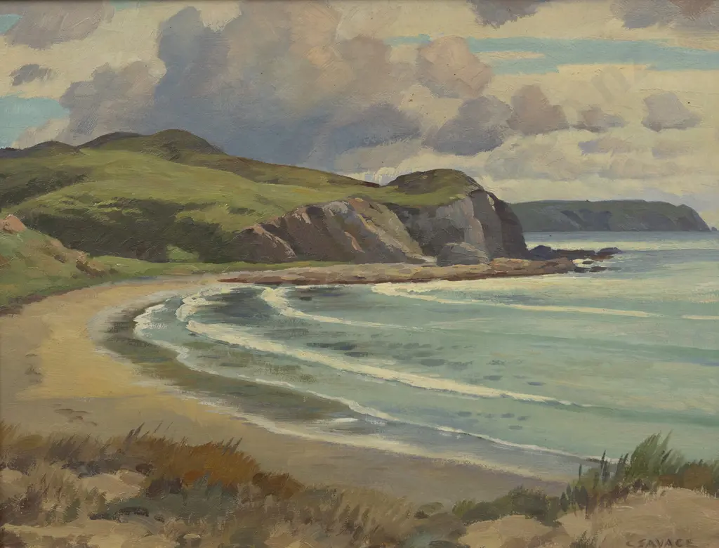 Cedric Savage (1901 - 1969) - Southerly Titahi Bay Image 1++