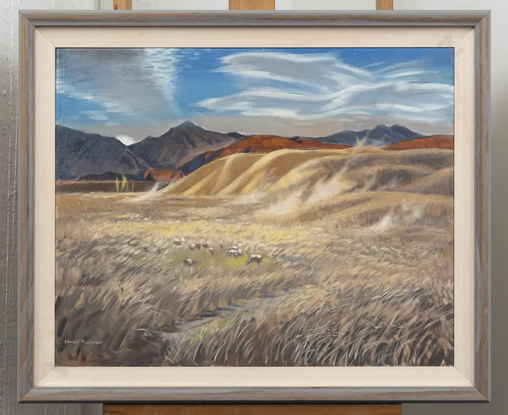 Stewart McLennan (1903-1973) - Breezy Afternoon Wanaka Image 1++