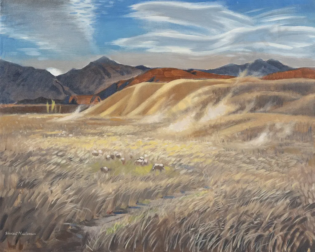 Stewart McLennan (1903-1973) - Breezy Afternoon Wanaka Image 1++