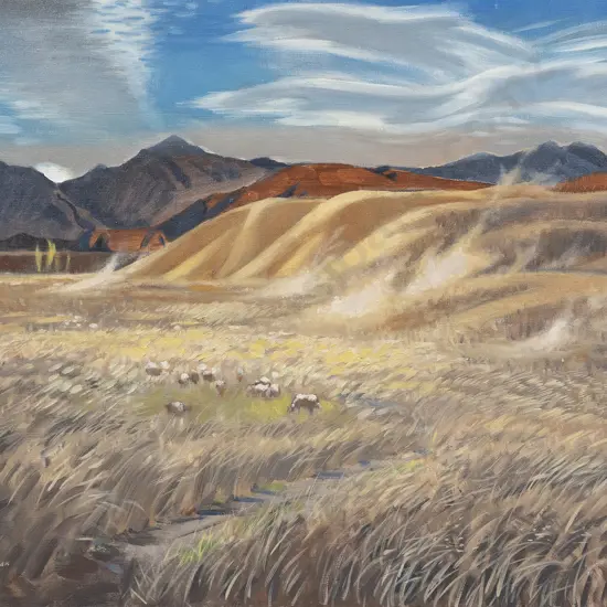 Stewart McLennan (1903-1973) - Breezy Afternoon Wanaka