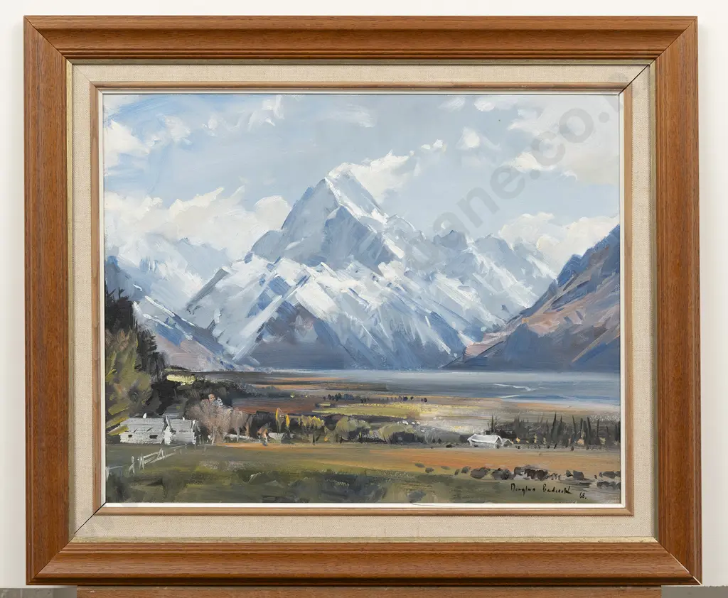 Douglas Badcock (1922 - 2009) - Mt Cook From Glentanner Station Image 1++