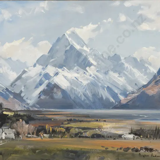 Douglas Badcock (1922 - 2009) - Mt Cook From Glentanner Station