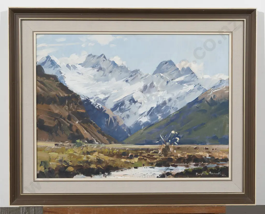 Douglas Badcock (1922 - 2009) - Monday Matukituki Valley Mt Avalanche Image 1++