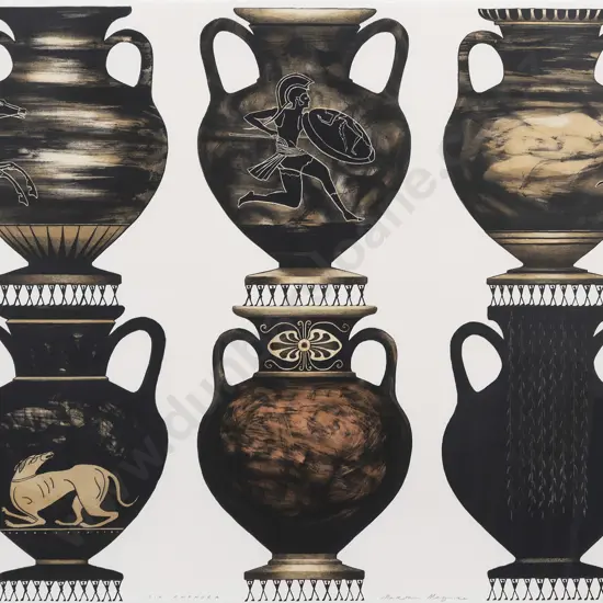 Marian Maguire (b 1962) - Six Amphora