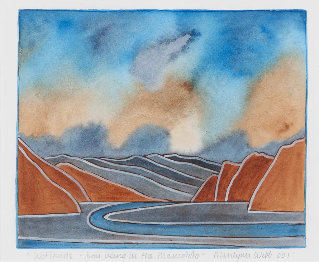 Marilynn Webb (1937 - 2021) - Wetlands - From Being in the Maniototo Image 1++