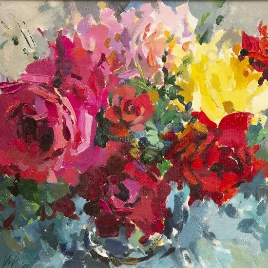 Gaston De Vel (1924 - 2010) - Red Roses