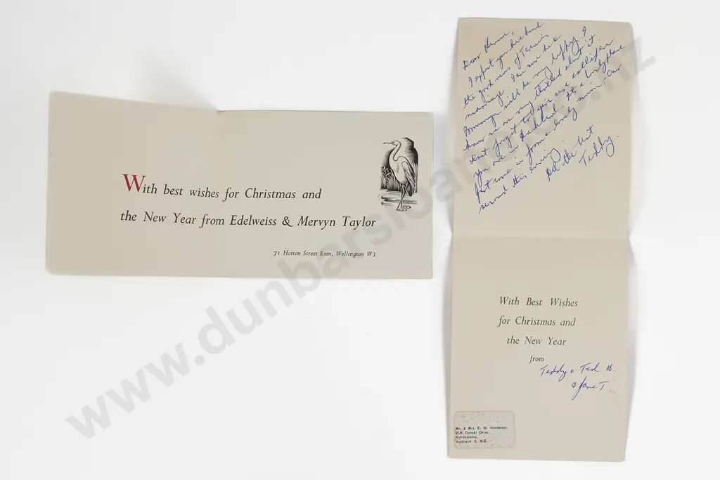 E Mervyn Taylor (1906 - 1964) - Two Xmas Cards Image 1++