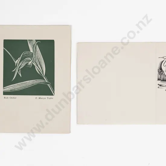 E Mervyn Taylor (1906 - 1964) - Two Xmas Cards