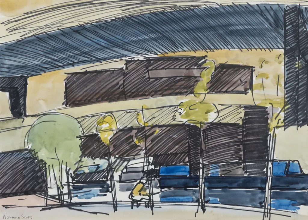 Norman Scott (1931 - 1978) - Architectural Study Image 1++